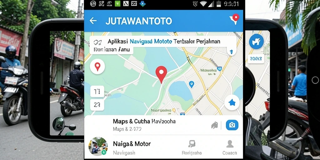 Antarmuka intuitif JUTAWANTOTO untuk navigasi motor yang aman.