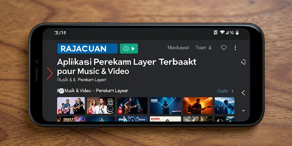 Antarmuka pengguna RAJACUAN saat merekam layar dengan kualitas tinggi.